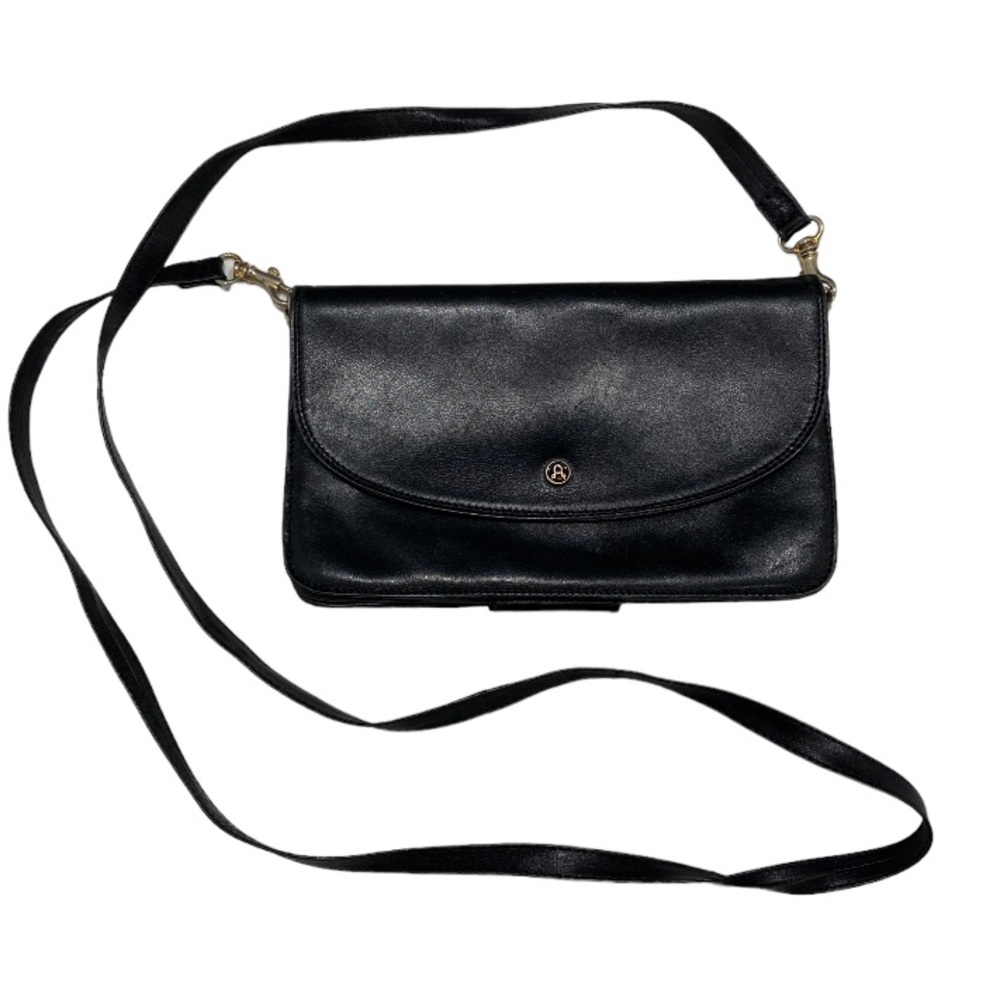 Genuine Leather Antonio Melani Vintage Black Crossbody Bag 🔥(Made in Italy) - Picture 1 of 7